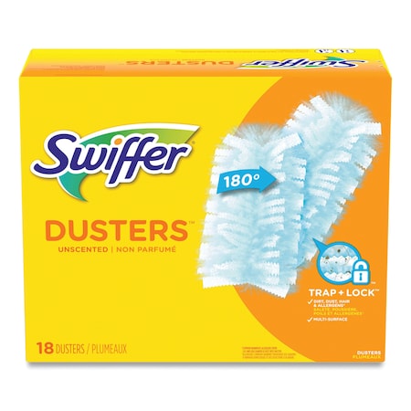 Swiffer Refill Dusters, Dust Lock Fiber, 2 x 6, Light Blue, PK72 99036